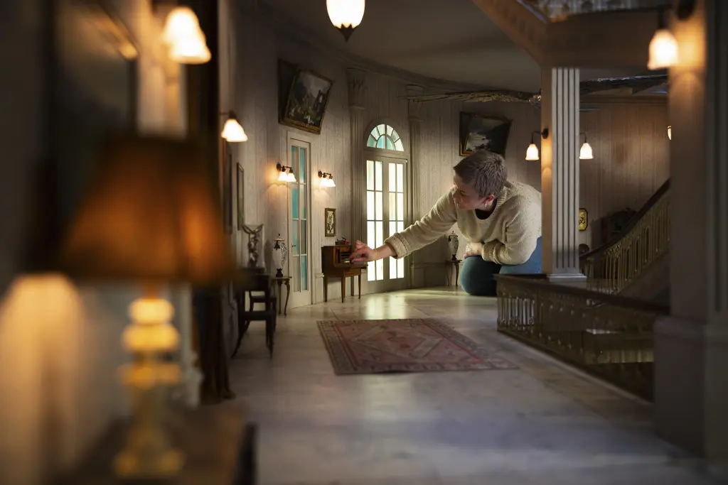 An interior of Pittock Mansion