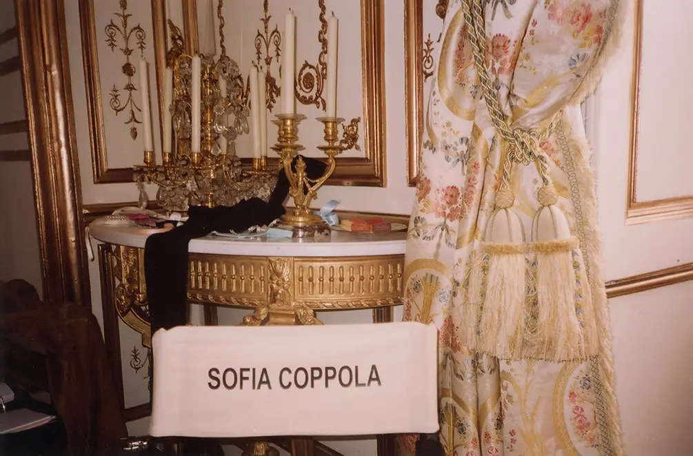 On the set of Marie Antionette. Image: Sofia Coppola