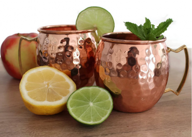 Hammered copper mugs are perfect for cocktails