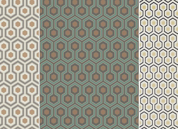 Hicks Hexagon wallpaper (the same design as The Overlook Hotel carpet