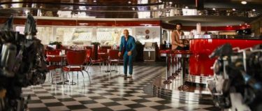 Keith Allen as Charles on the set of Poppy's diner in Kingsman: The Golden Circle