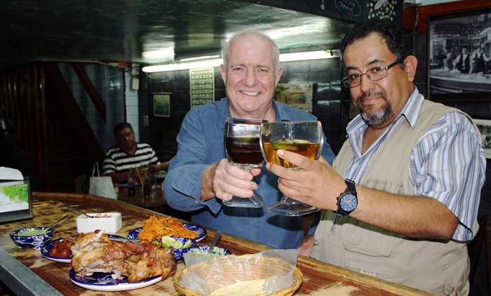 rick stein road to mexico square beer glass