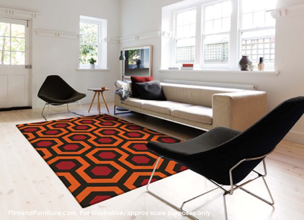 Hicks' Hexagon officially licensed luxury rugs and runners, designed by  David Hicks, as seen in The Shining Overlook Hotel - Film and Furniture