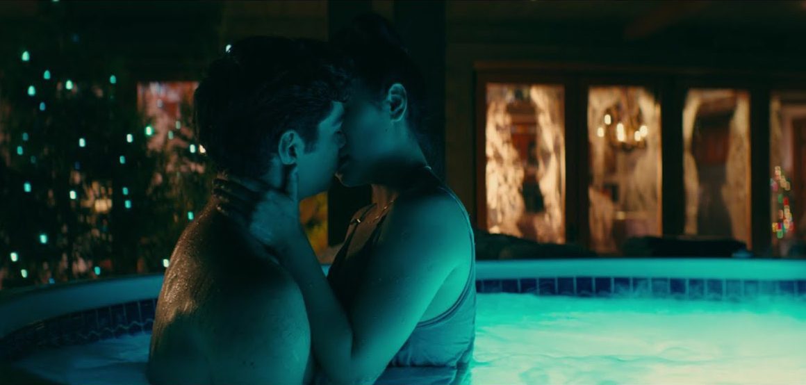 The ski lodge hot tub kiss in To All The Boys I’ve Loved Before. 