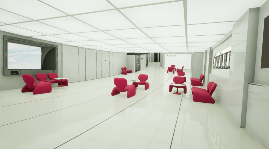 vr walkthrough 2001 The Hilton lobby of Space Station 5