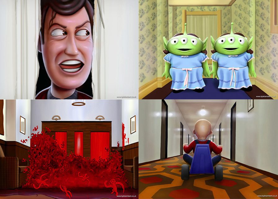 The Shining meets Toy Story art by Kyle Lambert