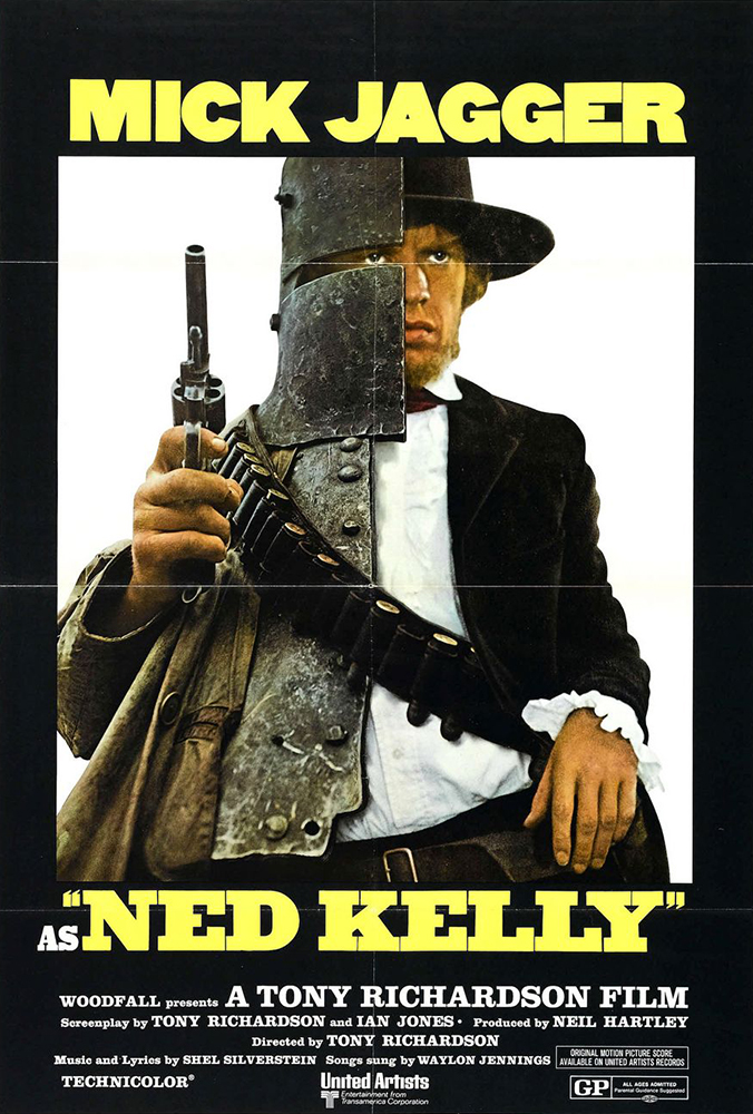 A film poster for Ned Kelly starring Mick Jagger