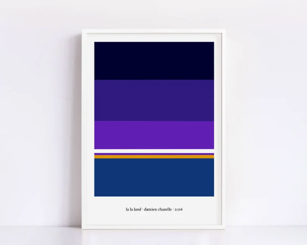 La La Land minimalist movie palette print