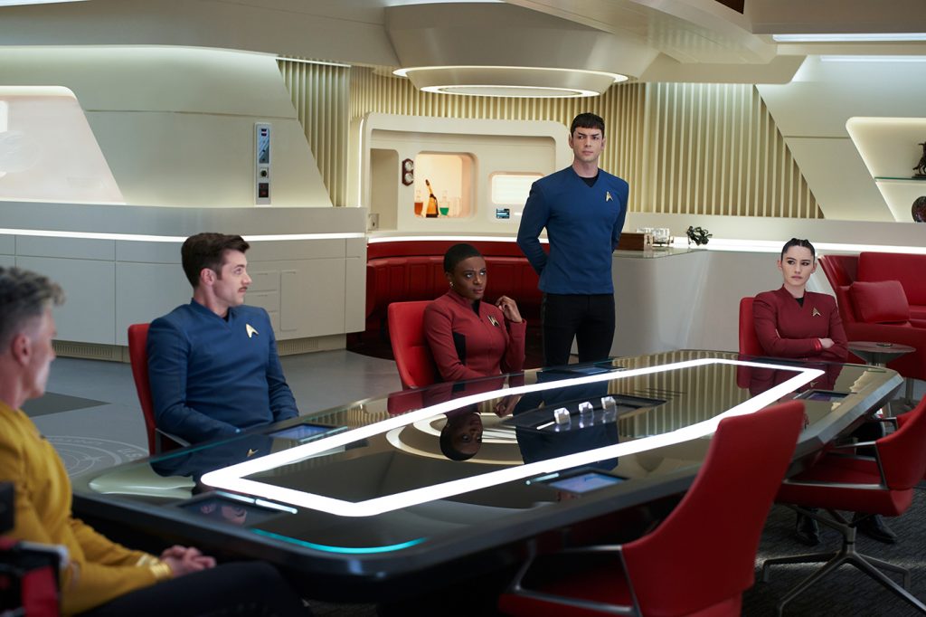 star trek enterprise design Pike's Ready Room in Strange New Worlds