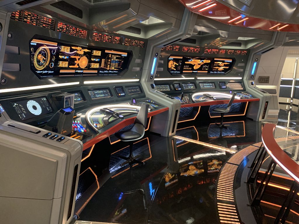 The Science and Comms area on the Enterprise Bridge in Star Trek: Strange New Worlds. 