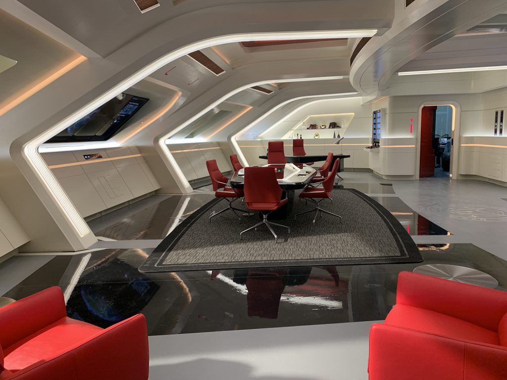 Strange New Worlds Enterprise design Pike's Ready Room in Star Trek