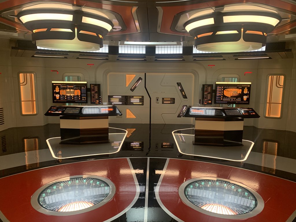 Transporter Room in Star Trek: Strange New Worlds - view from the pad. Image: Justin Craig