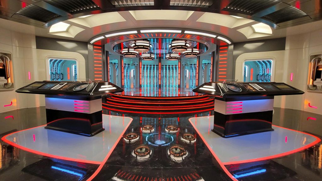 The Transporter Room on Enterprise in Star Trek: Strange New Worlds.