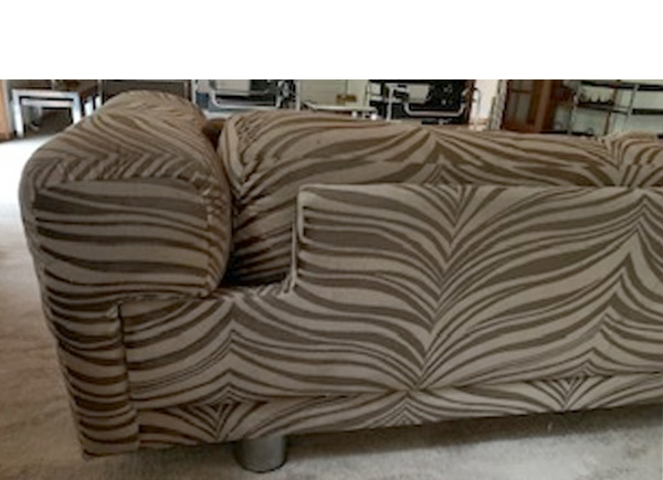 HK Diplomat sofa (Howard Keith) 1970s vintage original, zebra pattern (UK)