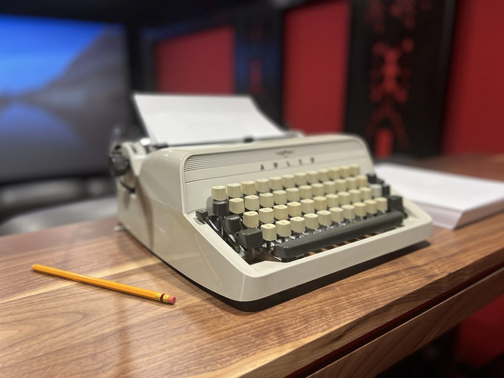 recreating the overlook hotel Adler typewriter