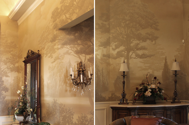 Grisaille style murals by The Mural Works