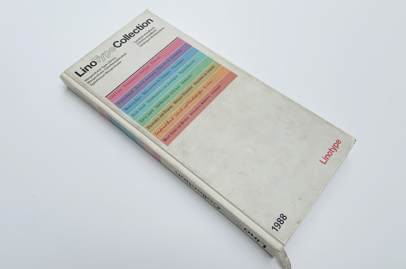 Linotype Collection typeface handbook, Mergenthaler Type Library, 1988, rare