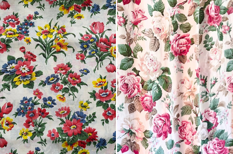 1950s floral fabric