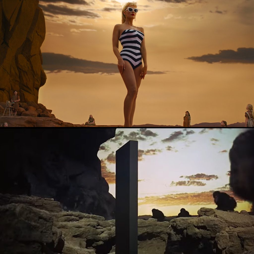 barbie film references 2001 dawn of man comparison