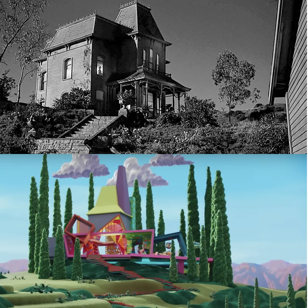 barbie film references psycho weird barbie house