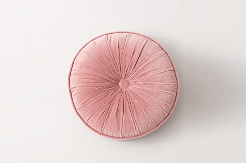 round pink cushion