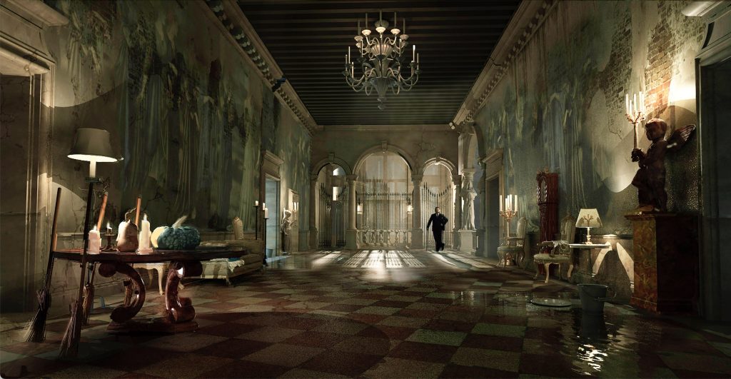 Concept art for the Piano Nobile in A Haunting in Venice