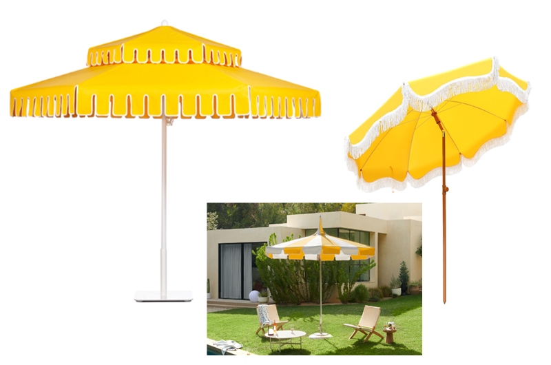 yellow parasol outdoor umbrellas 