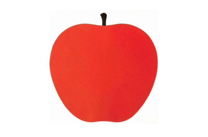 enzo mari red apple print