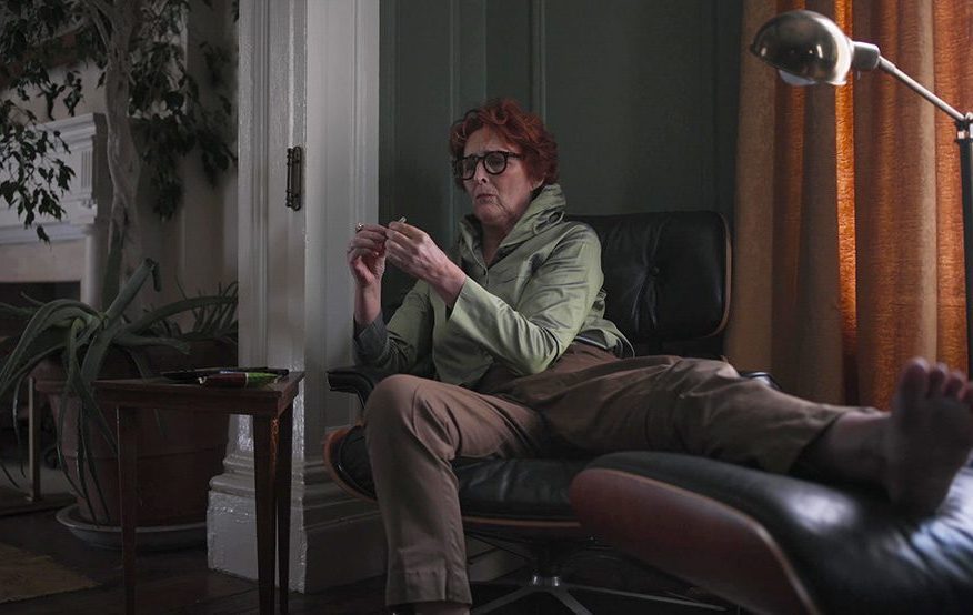 Fiona Shaw as Kit in her living room in Park Avenue