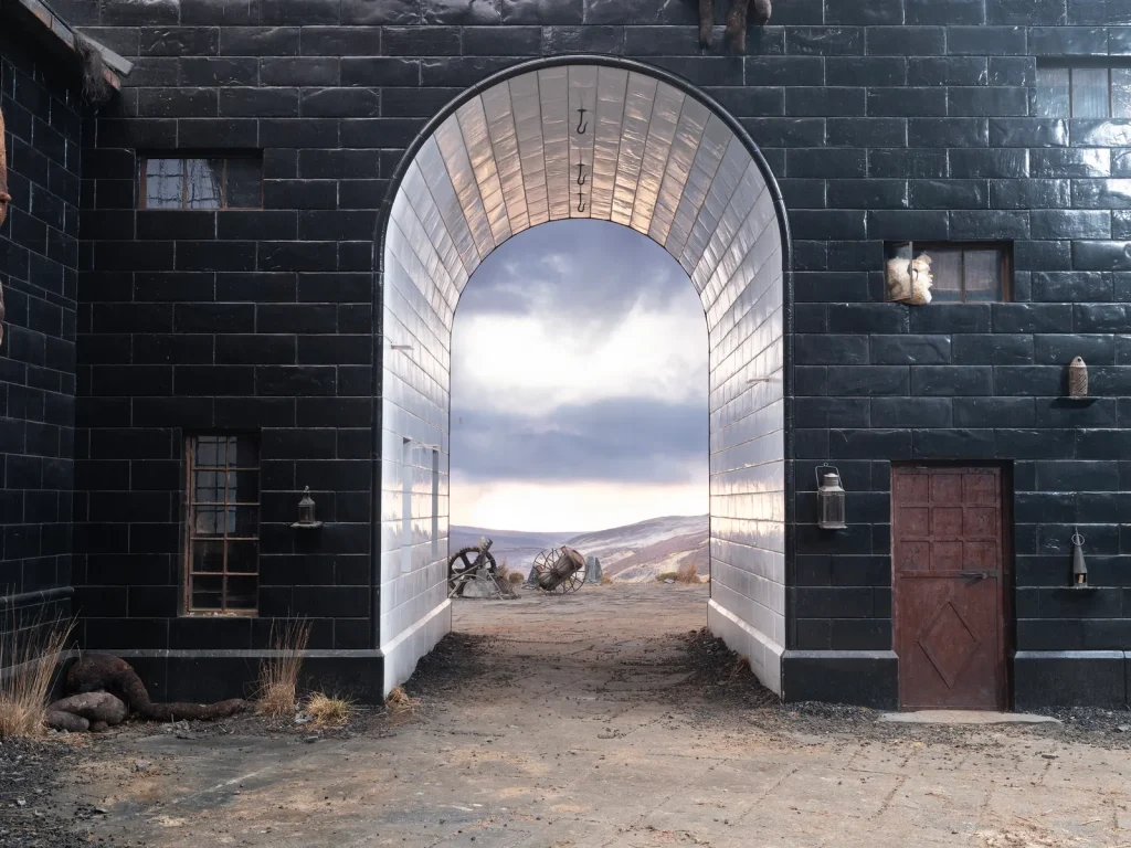Wuthering Heights - the archway between the Earnshaw house and the Yorkshire Moors