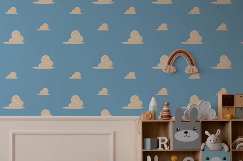 toy story wallpaper blue sky white clouds